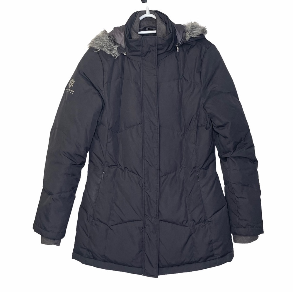 Free Country Mediano 3-in-1 Down Jacket Women Med Grey Power Faux Fur Hooded